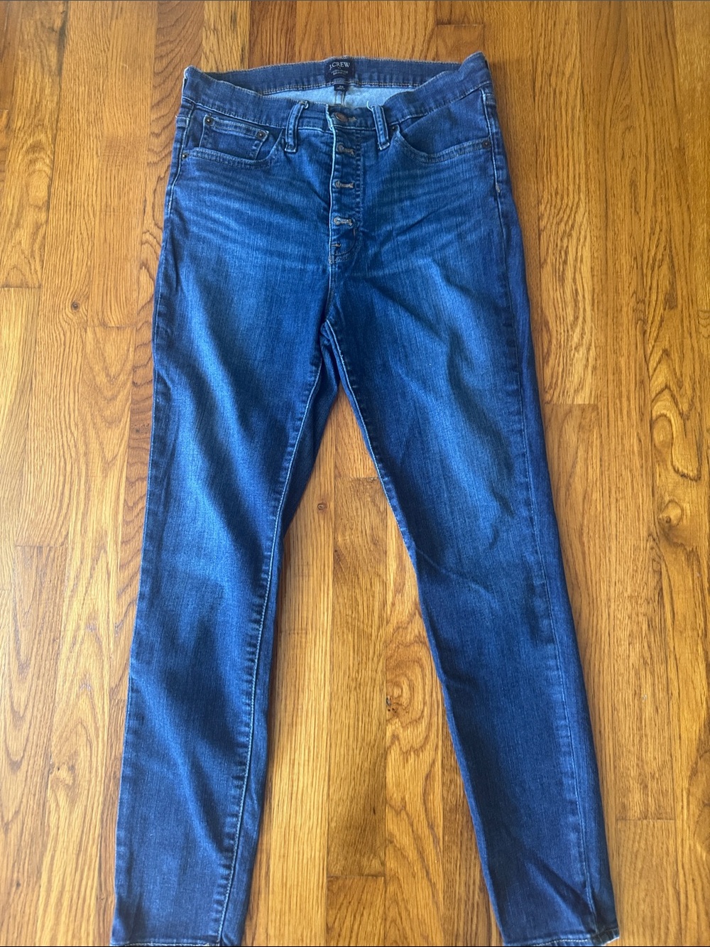 J. Crew Dark Blue Button-Fly Jeans